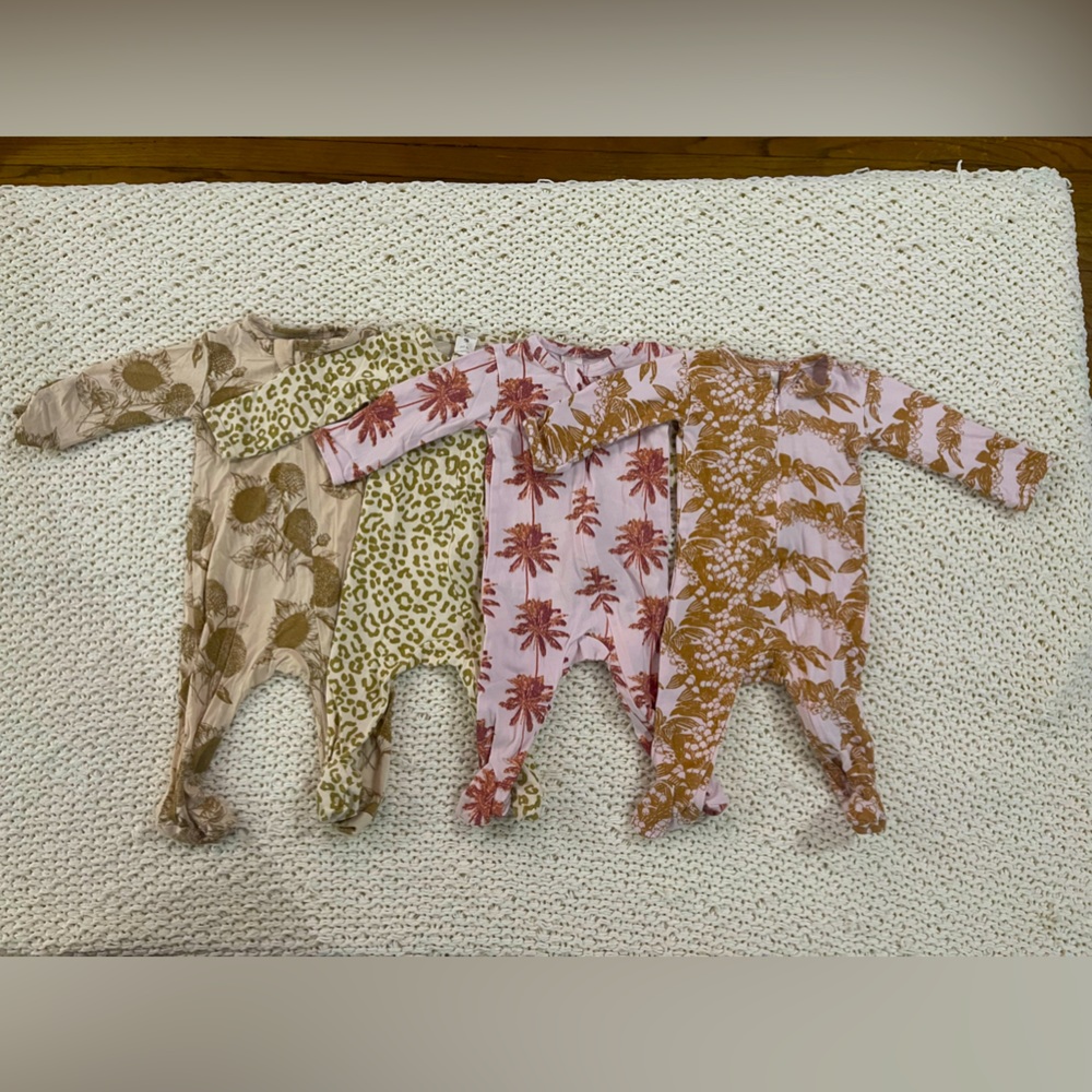 BUNDLE Kate quinn zipped footed onesie bundle of 4
